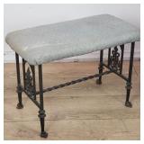 Antique cast iron bench