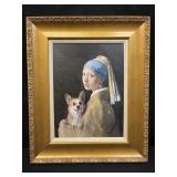 Pop surrealist hand-painted on canvas after