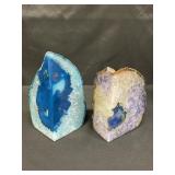 Pair of agate geode specimens