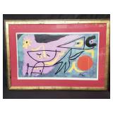 Joan Miro pencil numbered lithograph