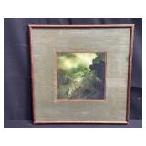 Signed Girard watercolor on rag paper in vintage