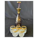 Vintage decanter with glasses