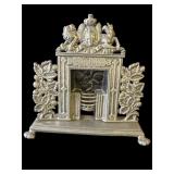 Antique miniature cast iron fireplace