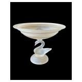 MURANO frosted pedestal glass bowl