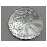 2009 1 oz fine silver eagle dollar coin