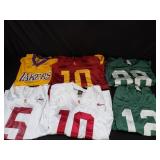 Group of sports jerseys