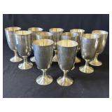 Lot of vintage silver plated goblets