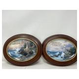 Pair of Thomas Kinkade framed collectors plates