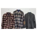 Three vintage Pendleton button-up wool flannel