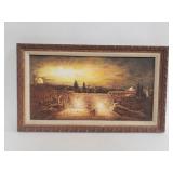 Signed pastel on canvas