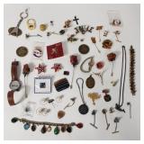 Group of costume jewelry, bracelets, earrings,