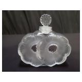 Lalique Duex Fleurs crystal perfume bottle