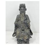 Vintage Chinese cast brass deity figurine
