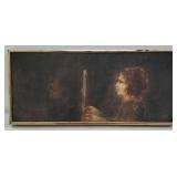 Signed vintage oil painting on canvas