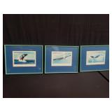 3 Jack curry signed water color paintings
