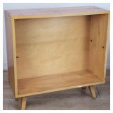 Mid-century blonde wood bookcase