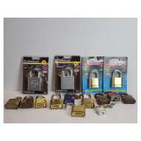 Group of locks with keys combinations