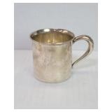 Antique sterling silver cup with the name Julie