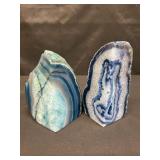 Pair of agate geode specimens