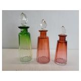 Three vintage perfume bottles