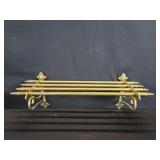 Vintage brass train luggage rack