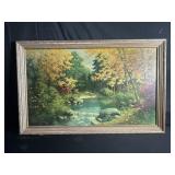 Framed vintage textured print on board Rod