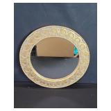 Contemporary gilt composite framed mirror