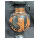 Ancient Greek amphora replica vase hand painted