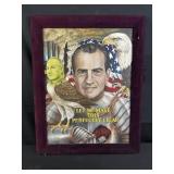 Framed oil on canvas political art