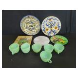 Miscellaneous fire king ware marble chopping board