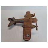 Vintage cast iron airplane figure