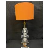 Mid-century stacked acrylic lamp