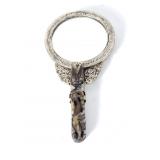 Early 20th century silver plate carved jade