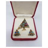 Vintage Weiss Christmas tree brooch