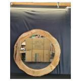 Tree trunk frame mirror