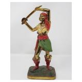 Vintage bronze clad lady swashbuckler/lady