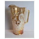 Carnival glass pitcher