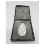 Lalique Heliconia crystal brooch