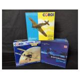 3 Corgi & Hobby Master die-cast model airplanes