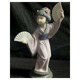 Signed Lladro madame butterfly Japanese geisha