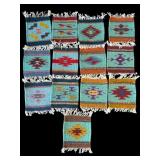 Lot of Zapotec hand-woven wool coasters