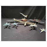 Collection of die cast, plastic, and wood model