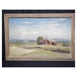 Signed Walter Parke vintage oil painting on panel