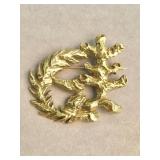 Vintage signed gold-plated Jacques Lipchitz