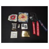 Military pins, sticker, patch, and key chains