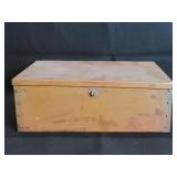 Antique riveted copper box