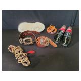 Miscellaneous leather belts, leather men