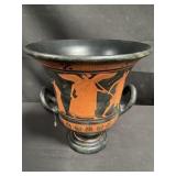 Ancient Greek amphora replica urn hand painted