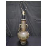 Chinese bronze vase lamp