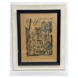 Framed Thomas Meek jr. color Serigraph on paper